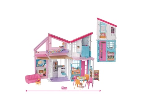 BARBIE Casa Malibu (Edad Mínima: 3 Años - 40,5 x 15 x 72,5 cm)