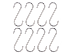 8 Ganchos En Forma De S De Acero Inoxidable 304 Resistentes A La Corrosión Para Cocina Y Baño, 120 G