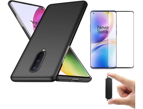 Carcasa y Protector de Pantalla Oneplus 8 Negro