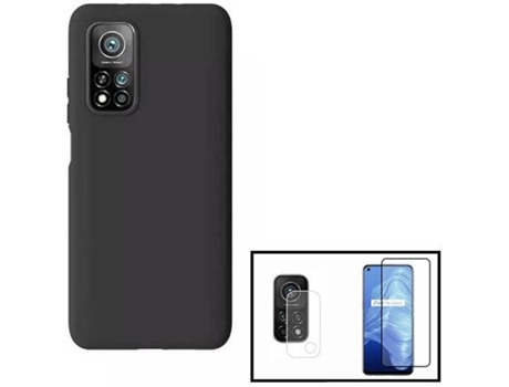Kit Funda y 2 Protectores de Cristal Templado Xiaomi Mi 10T 5G Full Cover Negro