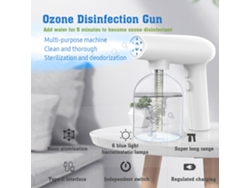 Pistola Desinfectante Inalámbrica Con Luz Azul, Nanoatomización, Recargable Y Portátil.
