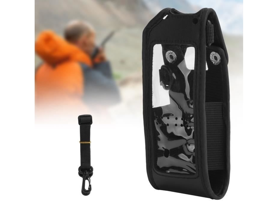HURRISE Funda para Walkie Talkie Funda para Walkie Talkie de Cuero PU Estuche para Radio Bidireccional Funda Suave Parte de Video