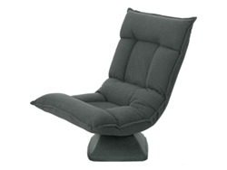 Silla De Suelo Giratoria De 360 Grados Con 5 Posiciones, Acolchada, Gris.