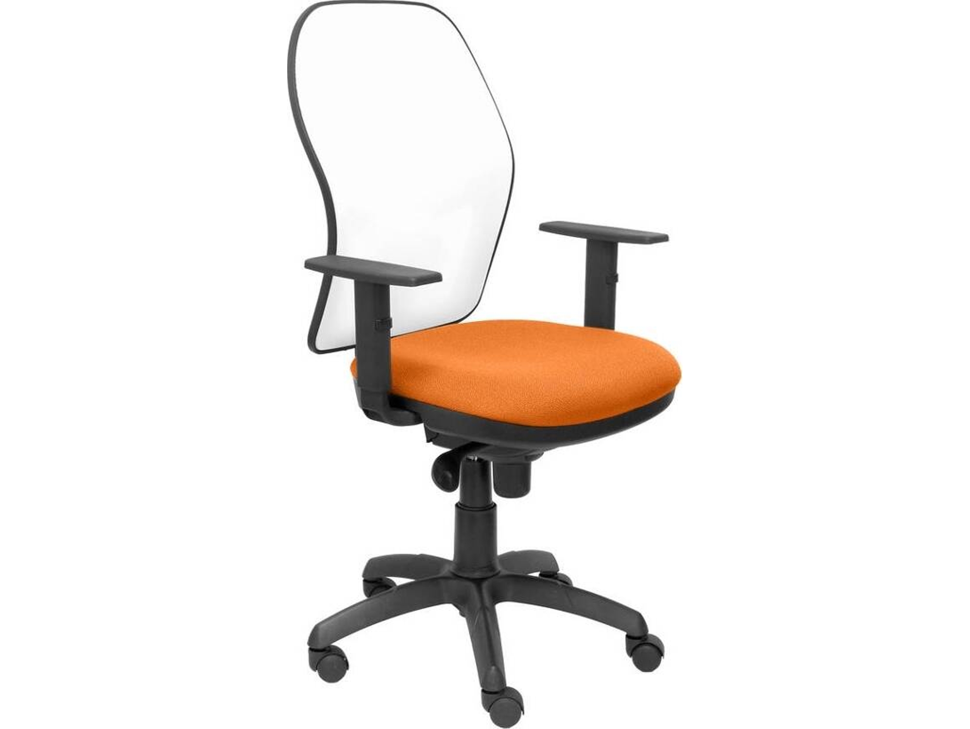 Silla de Escritorio Operativa PYC Jorquera Naranja B (Brazos Ajustables - Malla)