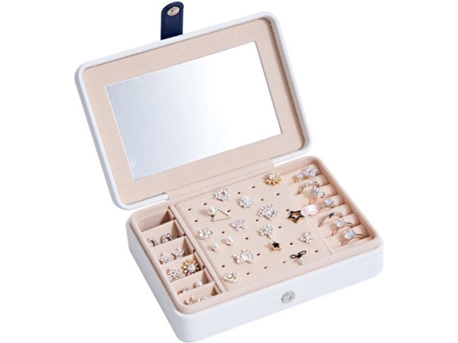 Caja de Joyas WJS Espejo Blanco