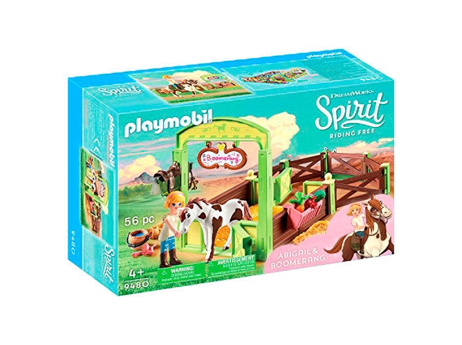 PLAYMOBIL Spirit: Stablo con Abigail y Boomerang 9480 (Edad Mínima: 4 - 56 Piezas)