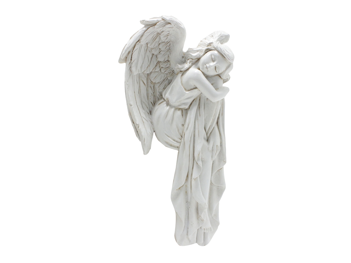 Decoración De Marco De Puerta Con Ángel Durmiente, Adorno De Pared De Resina, Estatua
