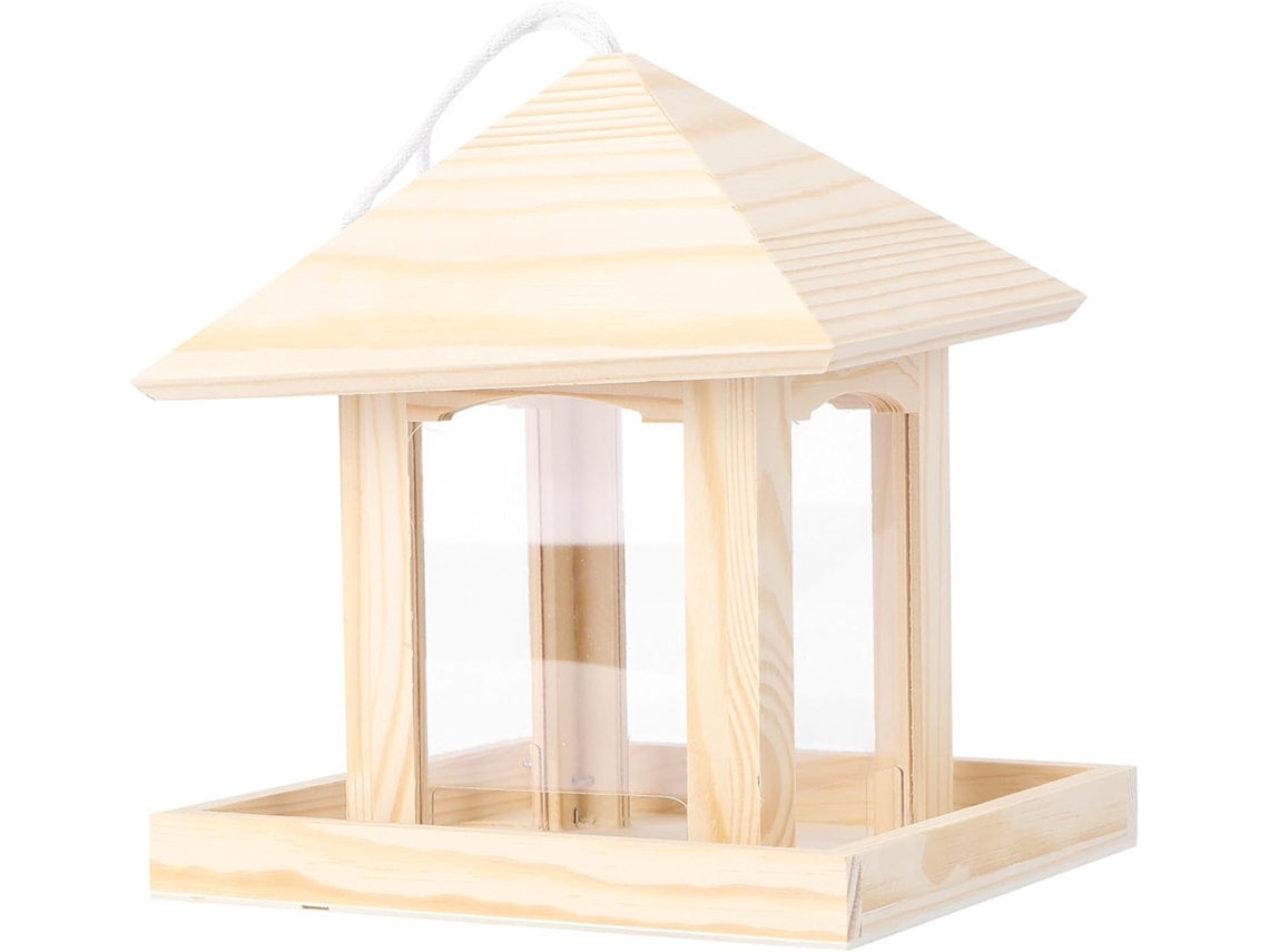 Comedero Colgante De Plástico Para Pájaros, Para El Jardín. Comedero Decorativo Con Diseño Fácil De Colgar. Apto Para