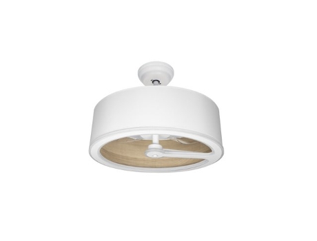 Ventilador de Techo DC Tatiana 110W Blanco Madera Clara 3 Aspas FABRILAMP