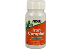 Complemento Alimentar NOW Iron Complex 100 Tabs