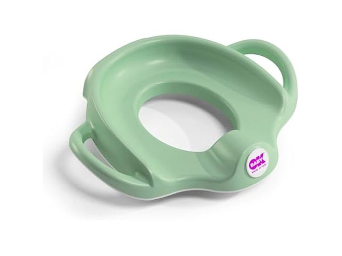 OKBABY Sofá reductor para asiento de inodoro infantil con bordes antideslizantes, asas anchas y elevadas para mayor estabilidad
