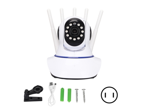 Cámara de seguridad para el hogar Cámara IP inalámbrica con visión nocturna por infrarrojos para relleno EE de 100-240 V en interiores. UU. ZMDECQN...