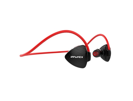 Auriculares Bluetooth Awei A847Bl Inalámbrico a prueba de sudor Estilo de teléfono celular Ganchos para el cuello Rojo