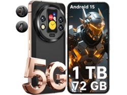 Smartphone Resistente 5g Oukitel Wp200 Pro Con Auriculares Bluetooth 72 Gb 1 Tb 6.7" Fhd+ 120hz 8800 Mah 108 Mp Nfc Android 15 Negro