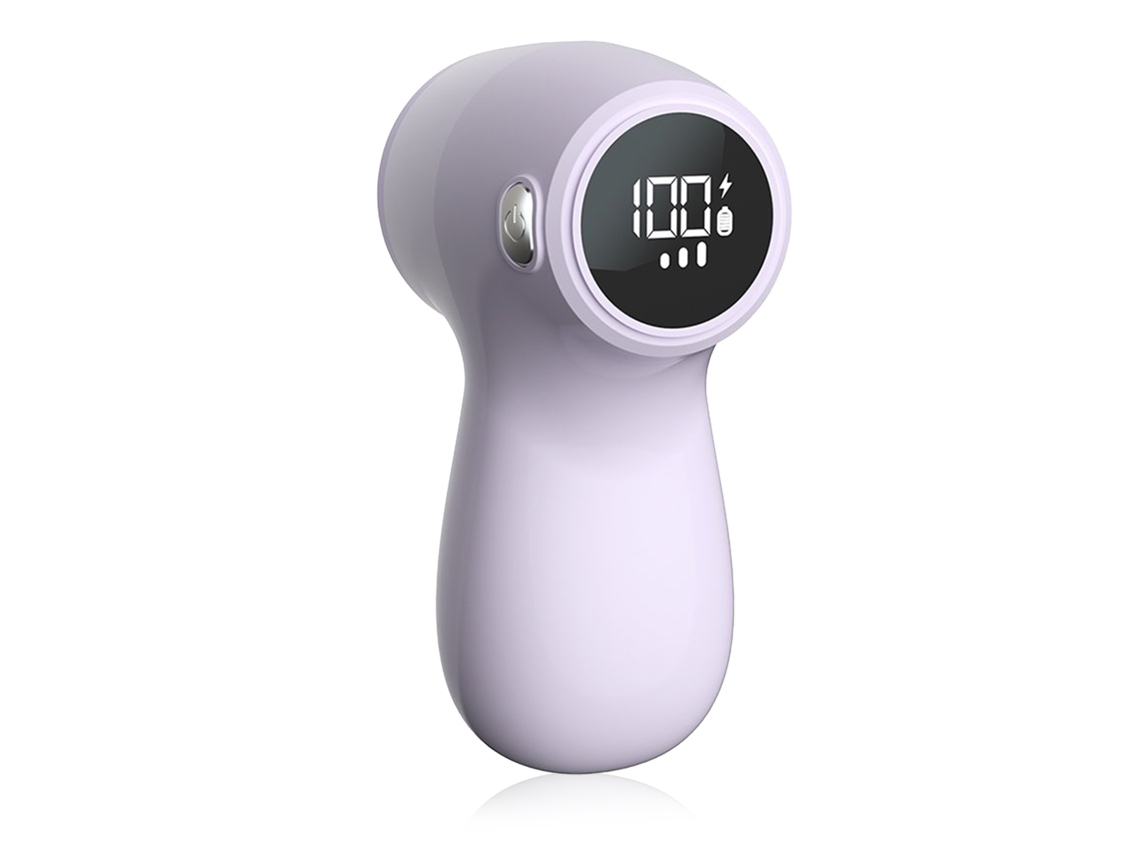 Quitapelusas compacto para uso doméstico, con batería recargable. Pantalla digital y 3 niveles de potencia.