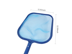 Red de skimmer para piscina con poste telescópico y marco de aluminio azul