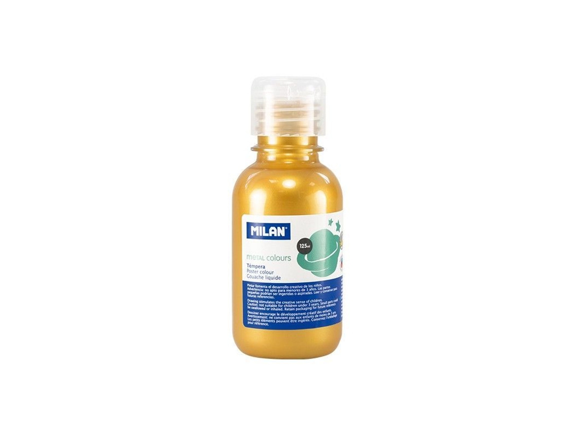 Botella de Tempera Líquido MILAN Dorada 125ml