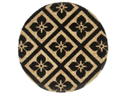 Maison Exclusive - Mantel Individual 4 Unidades Redondo Yute Negro 38 Cm