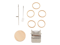 Loom Pequeño Para Remendar Con 10 Ganchos Acero Inoxidable Madera Fácil Uso Para Alfombras Bufandas Ropa