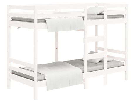 VIDAXL Litera (Blanco - Madera - 195,5 x 95,5 x 141,5 cm)