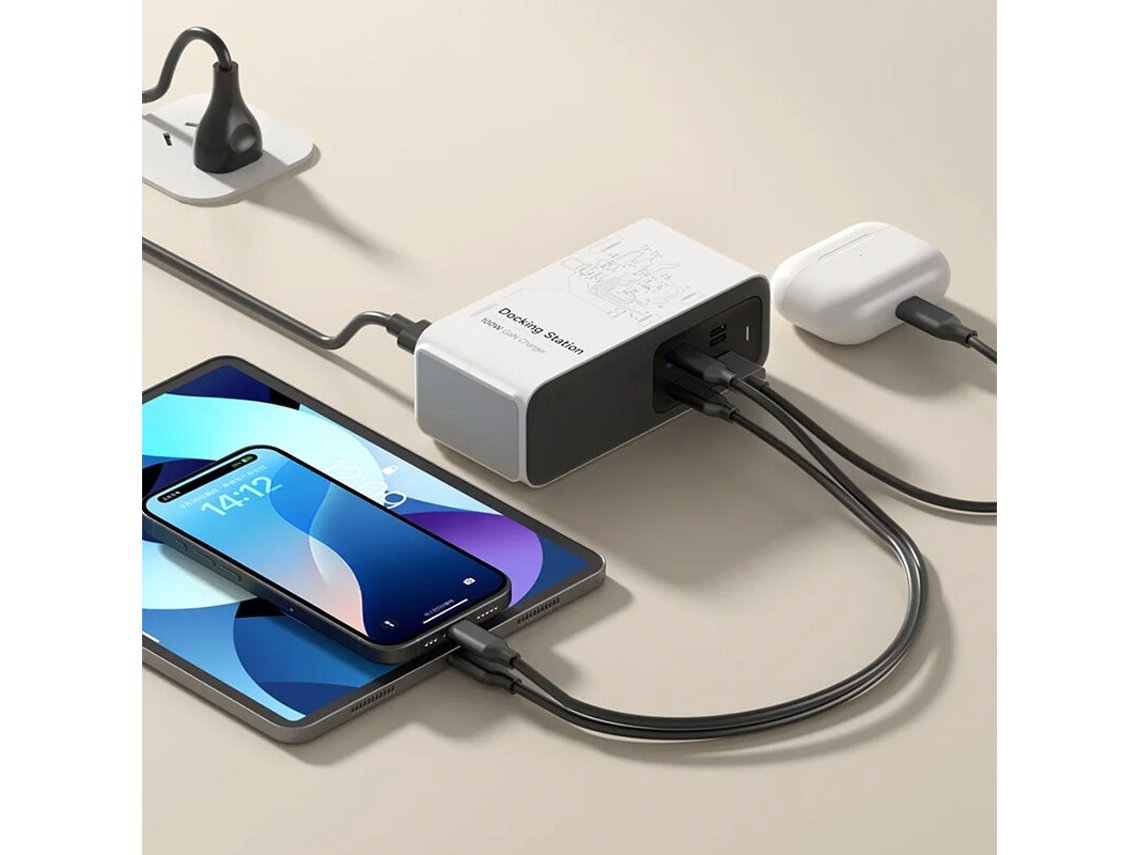 Adaptador USB para estación de acoplamiento Gan Hagibis Pu0701a de 100 W, color blanco, MDUG