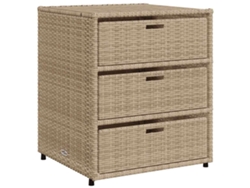 Armario de jardín 55x59x69 cm Mimbre Beige MAISON EXCLUSIVE