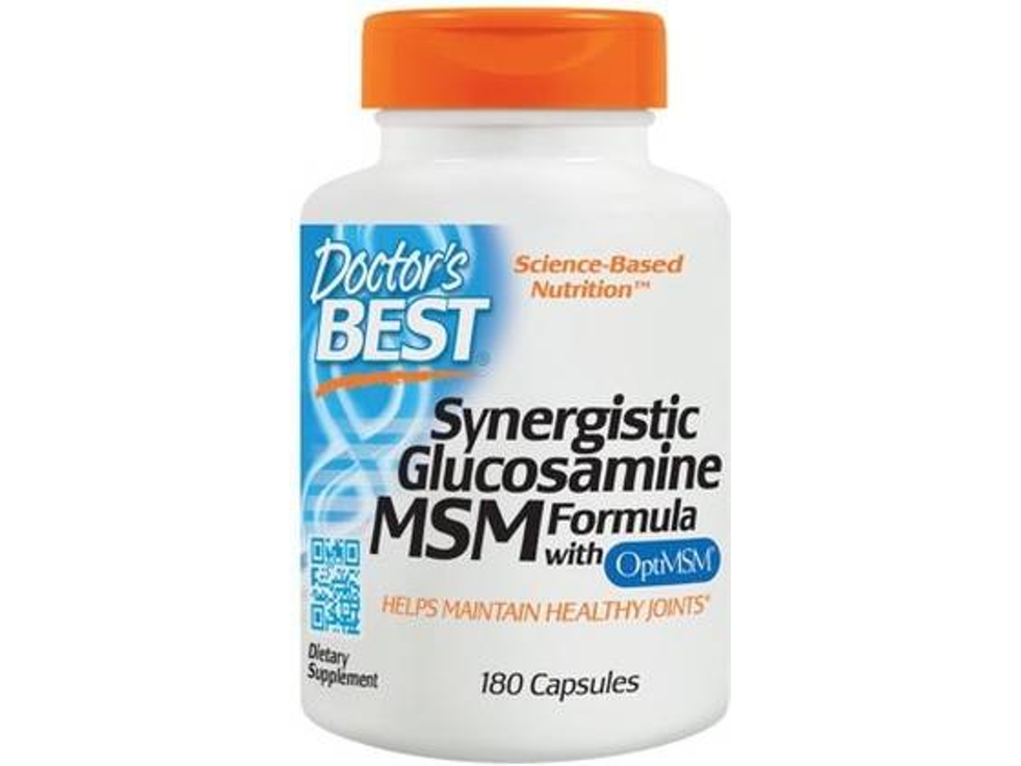 Complemento Alimentar DOCTOR'S BEST Fórmula Sinérgica De Glucosamina Com Opti (180 cápsulas)