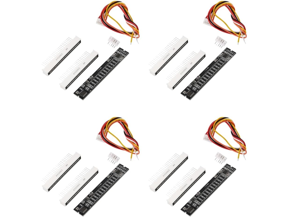 4x Mini Mini Nivel Dual 12 Indicador Vu Tabla Amplificadora Estéreo Placa Regulable Tabla De Velocidad