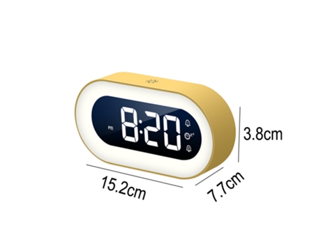 Reloj despertador de voz de carga reloj de música LED espejo ELKUAIE
