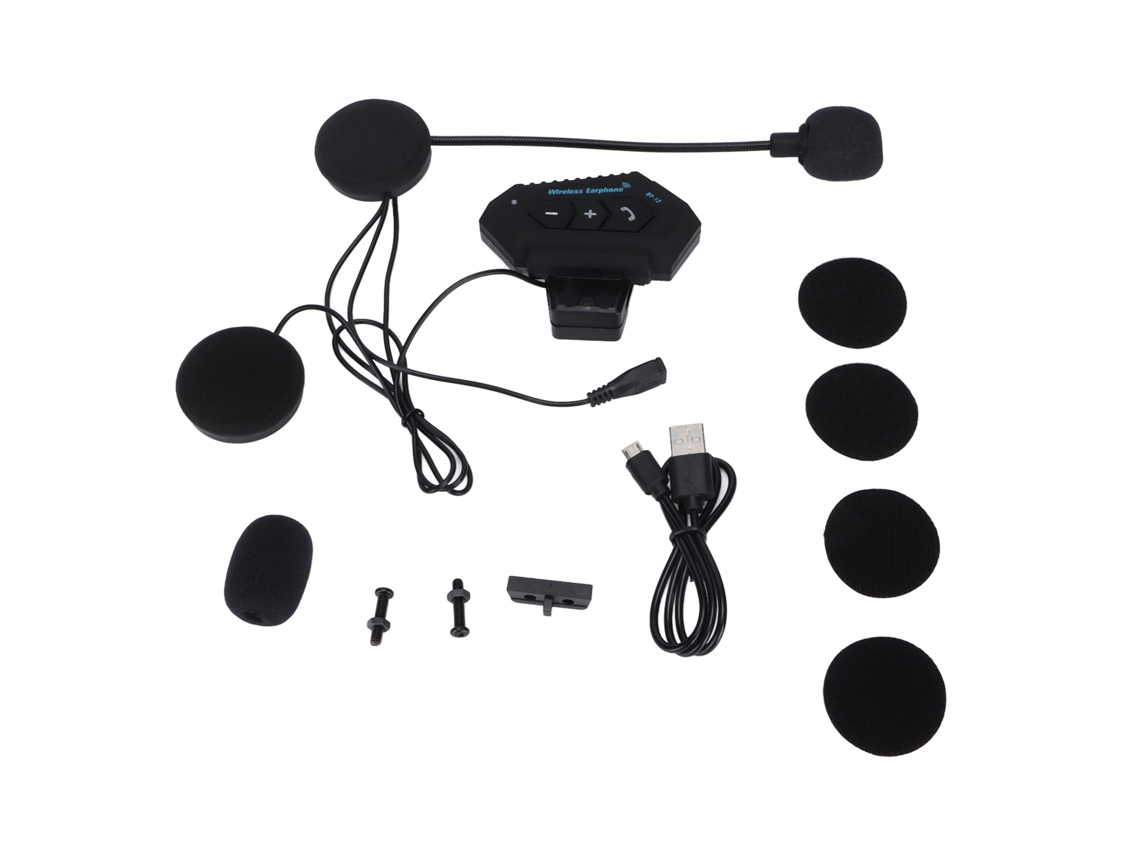 Fone De Ouvido Bluetooth Para Capacete Moto Com Atendimento Automático E Função Hands Free Intercom