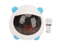 Reloj Despertador Para Niños Entrenamiento De Sueño Con 7 Luces Nocturnas 6 Emoticonos 10 Músicas