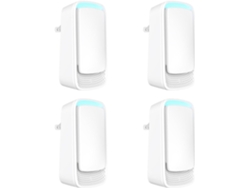 4 Ionizadores Plug-in Blancos Silenciosos Iones Negativos P/ Odores Casa Quarto Garage