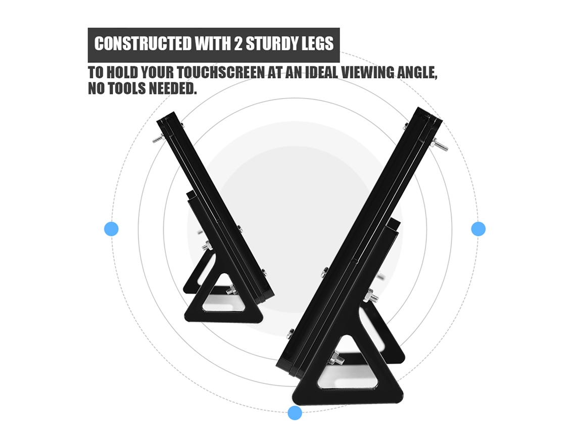 Estuche protector acrílico de 7 pulgadas con soporte para pantalla LCD para Raspberry Pi, color negro y dorado claro
