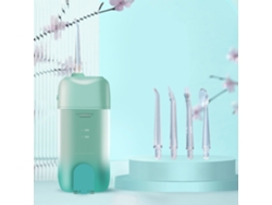 Irrigador Bucal Inalámbrico Recargable Agua Flosser Retráctil Verde SIURN