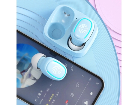 Auriculares Bluetooth True Wireless Auriculares Touch Macaron Color Mini Invisible Azul