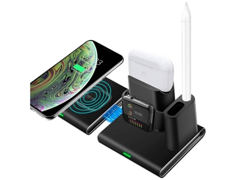 Cargador Sem Estação Acoplamento Carregamento Rápido Certificação Qi para iPhone 11 Pro/11/12 YIZHOOD Negro