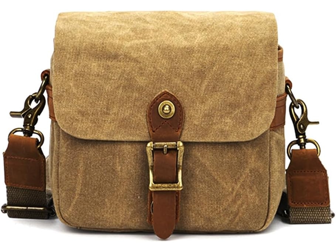Mini Bolso De Lona Para Cámara Dslr Con Correa De Hombro Simple, Impermeable Y