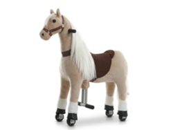 Vrooomy Caballo De Juguete Mecánico 4 A 6 Años - Caballo De Montar Con Crin Larga Y Pelaje Suave - Caballo De Juguete Con Función De Dirección Y