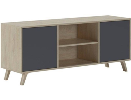 Mueble de TV SKRAUT HOME TV140WINDPUCCGRIS (Puccini - Gris Antracita - Melamina - 140 x 40 x 57 cm)