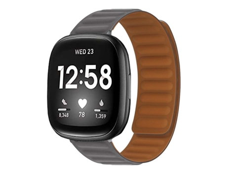 Correa Pulsera Magnética de Forte Conexión para Fitbit by Google Versa 3 Gris