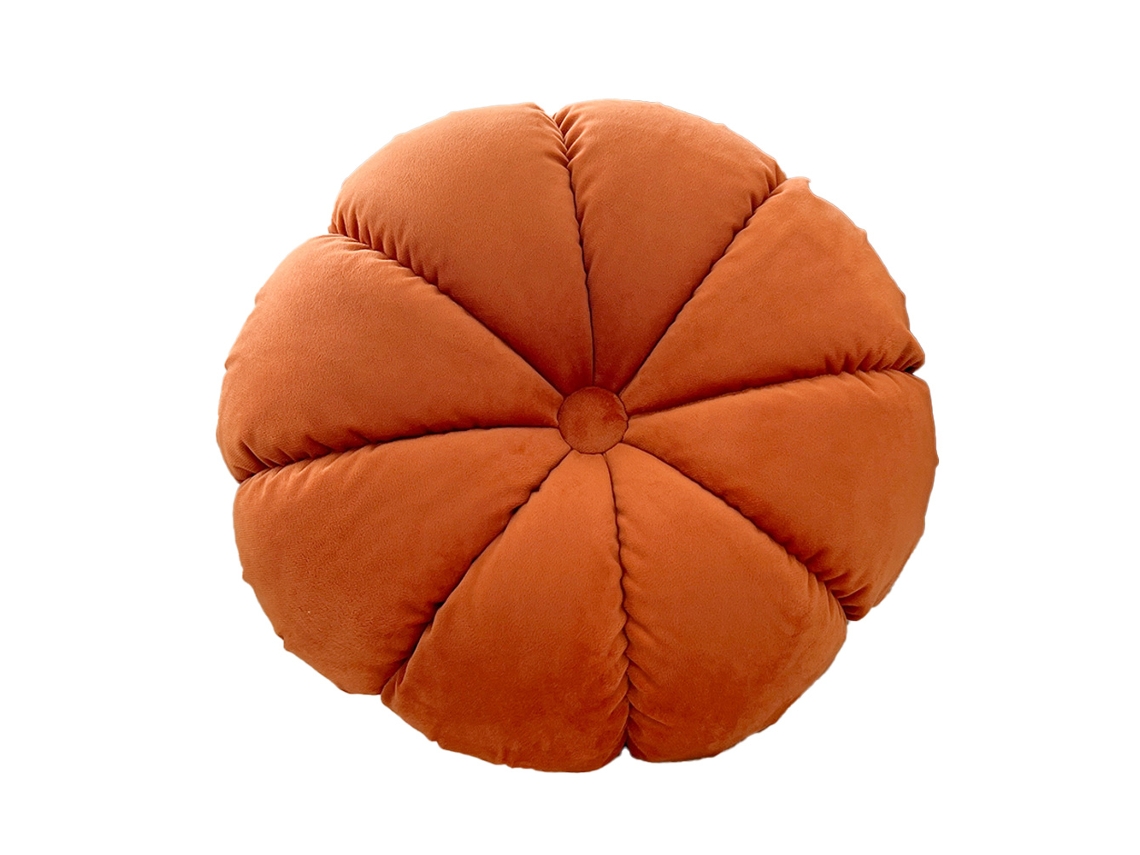 Cojín Redondo De Calabaza - Para Sofá Y Cama