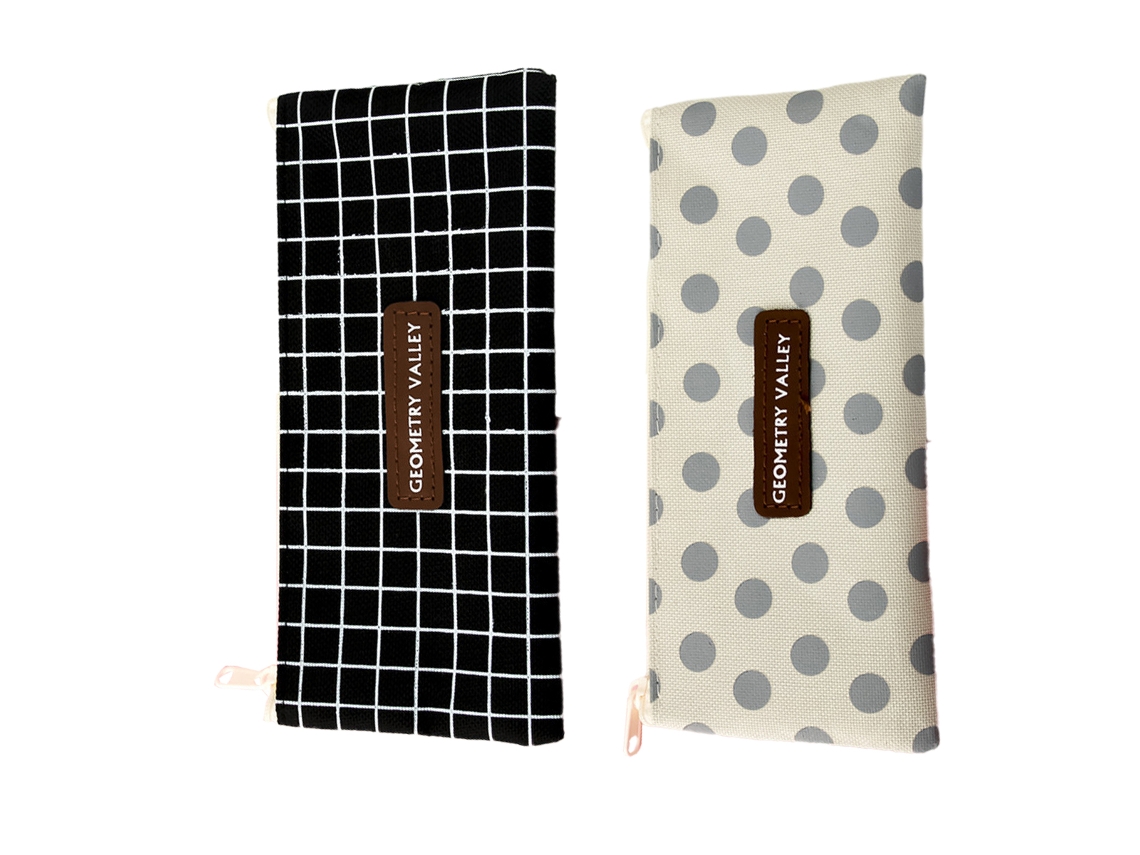 Estuche de tela Oxford con cremallera, estuche para lápices, neceser de maquillaje
