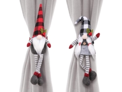 Juego De 2 Alzapaños Navideños Para Cortinas, Con Diseño De Elfo Y Duende, Decoración Navideña Para El Hogar.