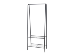 Perchero metálico con 2 baldas H.152cm WELLHOME