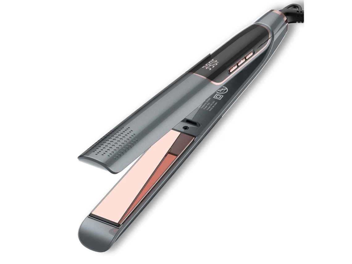 Plancha de pelo de titanio de 1 pulgada Plancha alisadora y rizador de pelo 2 en 1 con placas flotantes 3D Plancha alisadora YEMAESRE