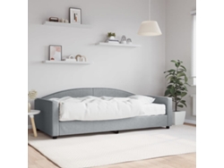 Sofá Cama Con Colchón Tela Gris Claro 100x200 Cm