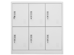 Taquilla 90x45x92,5 cm Acero Gris Claro MAISON EXCLUSIVE