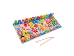 Juego De Rompecabezas De Números De Madera Con Pescado Magnético Para Niños Montessori