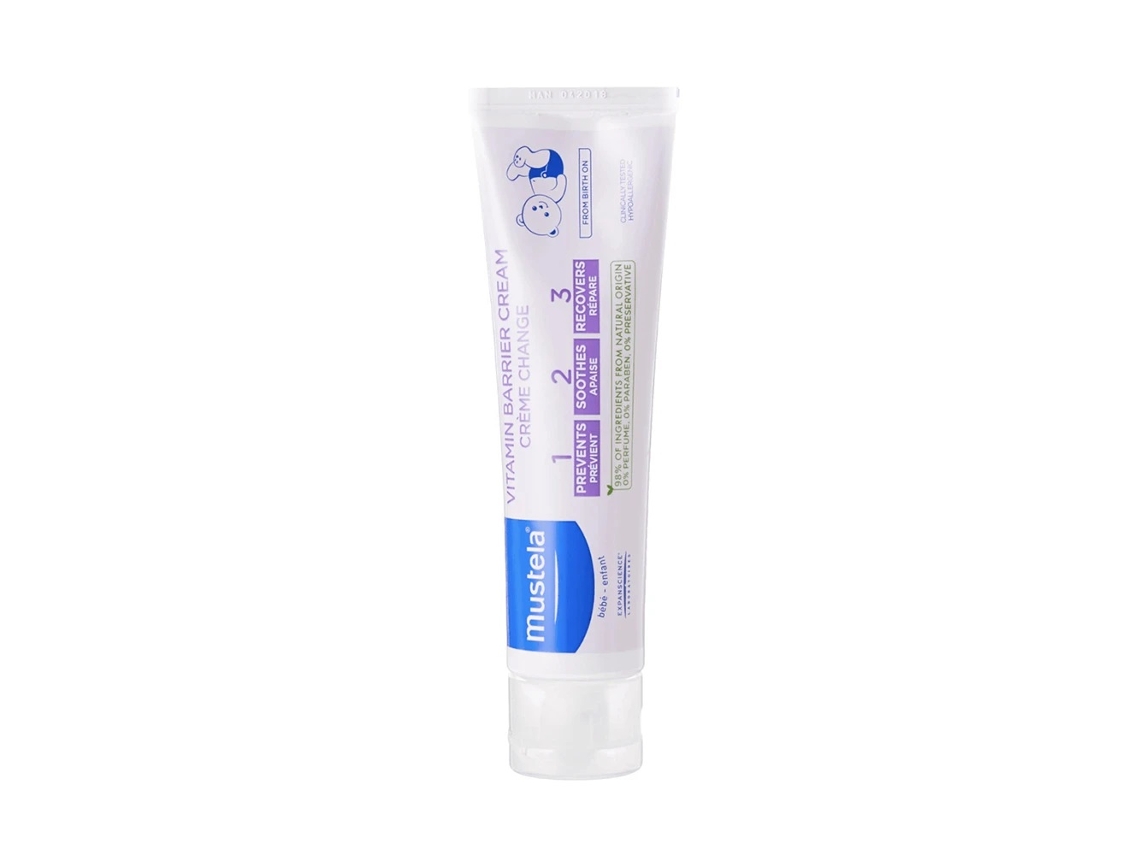 Crema para la dermatitis del pañal 123, 100 ml Crema protectora para bebés piel delicada Mustela