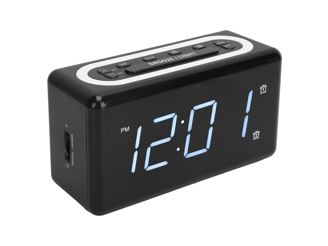 Reloj Digital Con Alarma, Luz Nocturna, Puerto De Carga Usb Y Pantalla Led, 100-240v